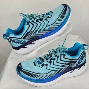 Hoka One One Clifton 4 Womens Size 10 Coral Blue Running Shoes